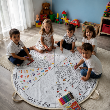 Montessori Eğitici Öğrenme / Boyama Halısı