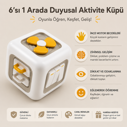 Montessori Keşfet & Öğren Aktivite Küpü
